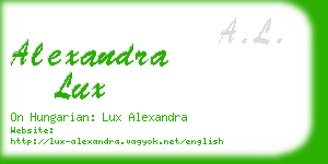 alexandra lux business card